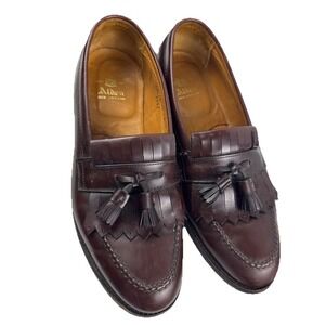 Vintage  Men's Cherry Brown Leather Moccasin Tassel Loafer Size 9.5 B/D RARE